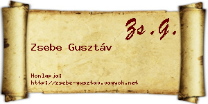 Zsebe Gusztáv névjegykártya