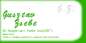 gusztav zsebe business card